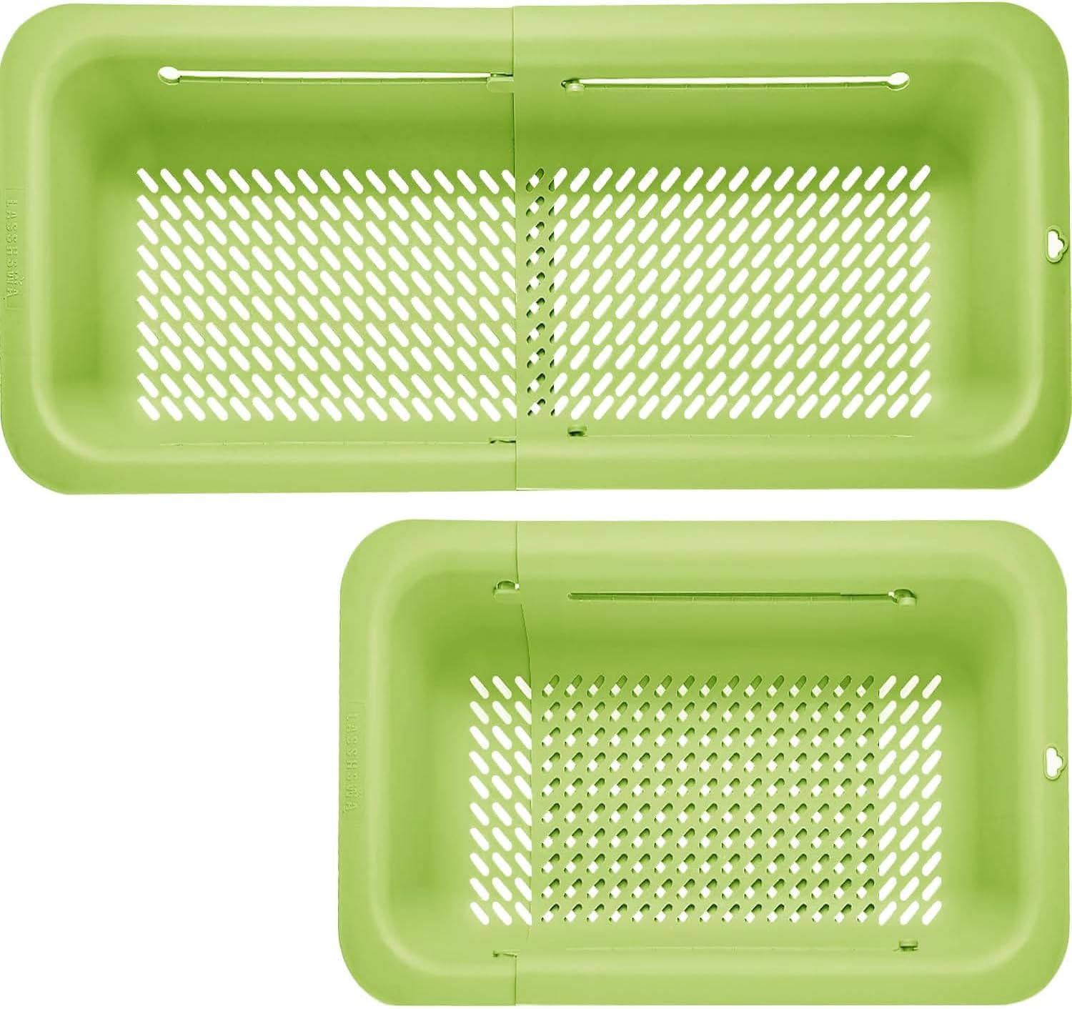 LASSHSWA Collapsible Colander for Kitchen. Over the Sink Strainer Basket for Kitchen. Fruit Pasta Food Strainer Expandable Plastic Colander BPA Free (Black)